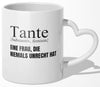 22Feels® Tante Geschenk - Tasse mit Spruch (Herzhenkel, Weiss, 320ml)-Tasse Weiss Herzhenkel 320ml-22Feels