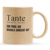 22Feels® Tante Geschenk - Glitzertasse mit Spruch (Gold, 320ml)-Glitzertasse Gold 320ml-22Feels