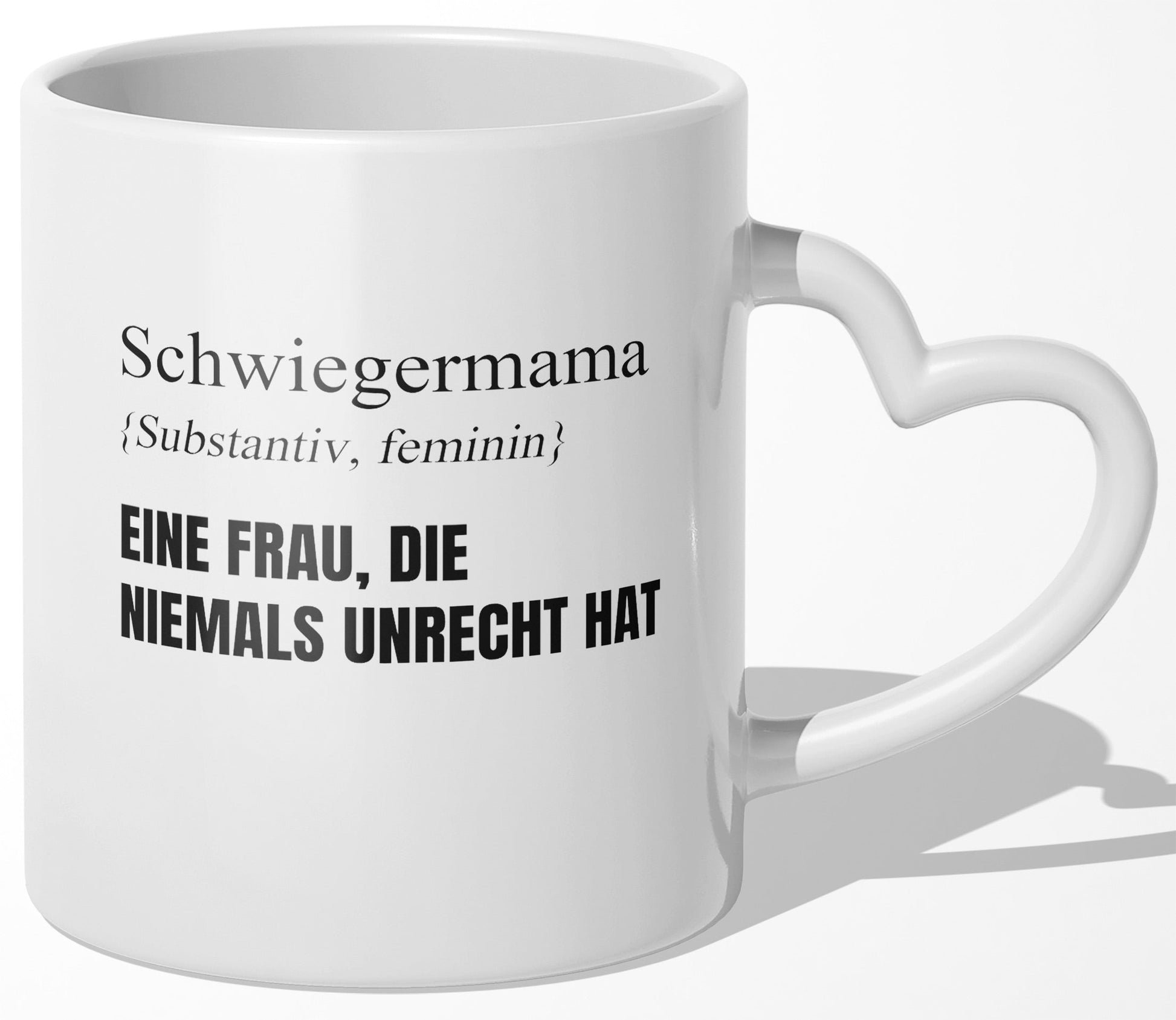 22Feels® Schwiegermutter Geschenk - Tasse mit Spruch (Herzhenkel, Weiss, 320ml)-Tasse Weiss Herzhenkel 320ml-22Feels