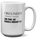 22Feels® Freundin Geschenk zum Jahrestag, Valentinstag etc. - XL Tasse mit Spruch (Weiss, 440ml)-Weisse XL Tasse 440ml-22Feels