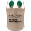 22Feels® Freundin Paar Osterkorb mit Henkel Ostergeschenk Tragetasche Ostern Deko Osternest Körbchen Hasenohren (Beige/Grün)-Ostern Tragetasche-22Feels
