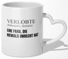 22Feels® Verlobte Geschenk - Tasse mit Spruch (Herzhenkel, Weiss, 320ml)-Tasse Weiss Herzhenkel 320ml-22Feels
