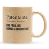 22Feels® Patentante Geschenk - Glitzertasse mit Spruch (Gold, 320ml)-Glitzertasse Gold 320ml-22Feels