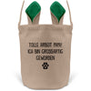 22Feels® Hundepapa Herrchen Hunde Osterkorb mit Henkel Ostergeschenk Tragetasche Ostern Deko Osternest Körbchen Hasenohren (Beige/Grün)-Ostern Tragetasche-22Feels