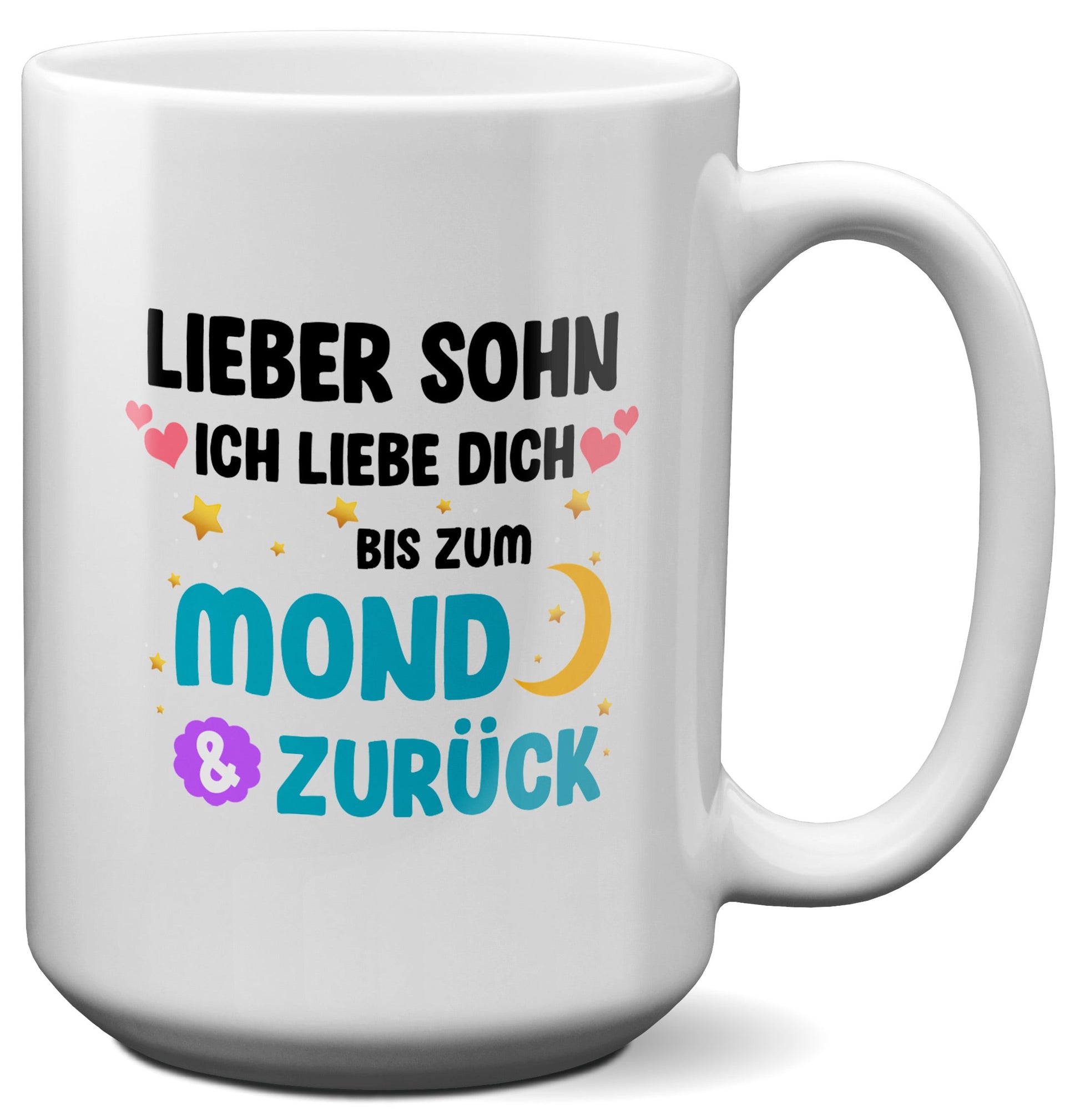 22Feels® Sohn Geschenk - XL Tasse mit Spruch (Weiss, 440ml)-Weisse XL Tasse 440ml-22Feels
