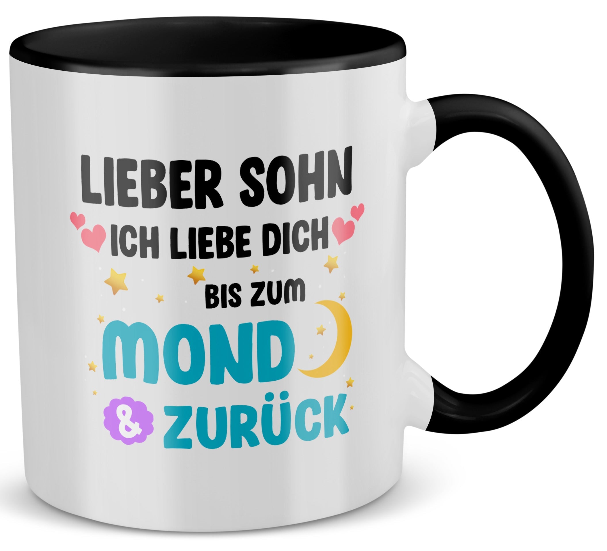 22Feels® Sohn Geschenk - Tasse mit Spruch (Weiss-Schwarz, 320ml)-TwoTone Tasse Weiss-Schwarz 320ml-22Feels