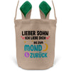 22Feels® Sohn Kinder Osterkorb mit Henkel Ostergeschenk Tragetasche Ostern Deko Osternest Körbchen Hasenohren (Beige/Grün)-Ostern Tragetasche-22Feels