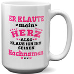 22Feels® Verlobte Geschenk - XL Tasse mit Spruch (Weiss, 440ml)-Weisse XL Tasse 440ml-22Feels