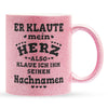 22Feels® Verlobte Geschenk - Glitzertasse mit Spruch (Pink, 320ml)-Glitzertasse Pink 320ml-22Feels