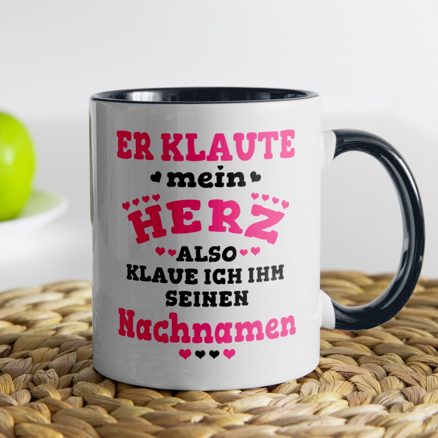 22Feels® Verlobte Geschenk - Tasse mit Spruch (Weiss-Schwarz, 320ml)-TwoTone Tasse Weiss-Schwarz 320ml-22Feels