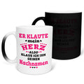 22Feels® Verlobte Geschenk - Zaubertasse mit Spruch (Matt-Schwarz und Weiss, 320ml)-Farbwechsel Tasse Matt 320ml-22Feels