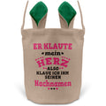22Feels® Verlobte Frauen Osterkorb mit Henkel Ostergeschenk Tragetasche Ostern Deko Osternest Körbchen Hasenohren (Beige/Grün)-Ostern Tragetasche-22Feels