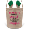 22Feels® Verlobte Frauen Osterkorb mit Henkel Ostergeschenk Tragetasche Ostern Deko Osternest Körbchen Hasenohren (Beige/Grün)-Ostern Tragetasche-22Feels