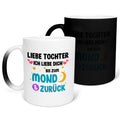 22Feels® Tochter Geschenk - Zaubertasse mit Spruch (Matt-Schwarz und Weiss, 320ml)-Farbwechsel Tasse Matt 320ml-22Feels