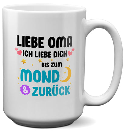 22Feels® Oma Geschenk - XL Tasse mit Spruch (Weiss, 440ml)-Weisse XL Tasse 440ml-22Feels