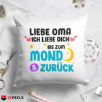22Feels® Oma Geschenk - Kissen mit Spruch (Weiss 40x40cm)-Kissen Weiss 40x40-22Feels