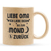 22Feels® Oma Geschenk - Glitzertasse mit Spruch (Gold, 320ml)-Glitzertasse Gold 320ml-22Feels
