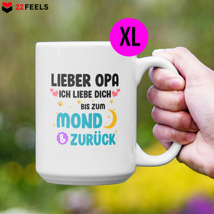 22Feels® Opa Geschenk - XL Tasse mit Spruch (Weiss, 440ml)-Weisse XL Tasse 440ml-22Feels