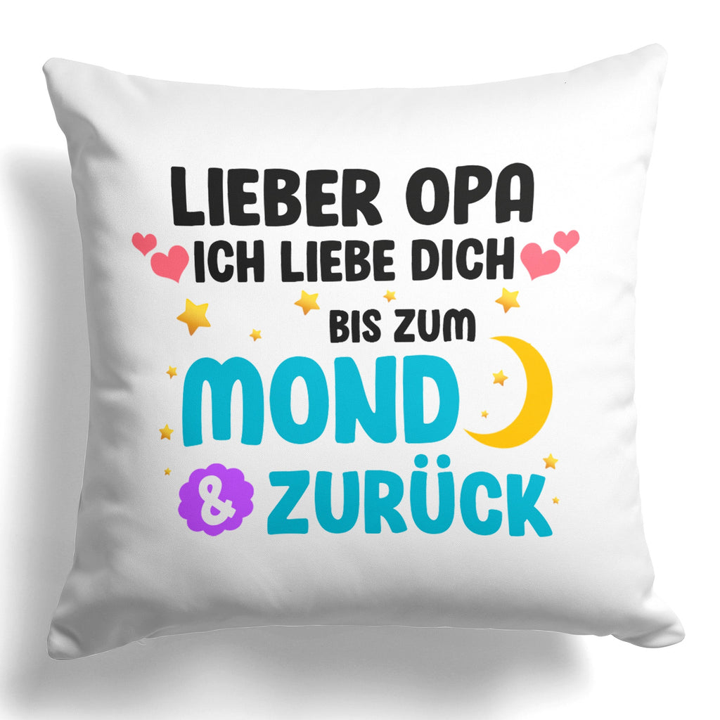 22Feels® Opa Geschenk - Kissen mit Spruch (Weiss 40x40cm)-Kissen Weiss 40x40-22Feels