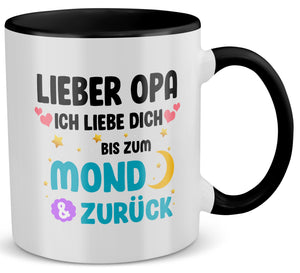 22Feels® Opa Geschenk - Tasse mit Spruch (Weiss-Schwarz, 320ml)-TwoTone Tasse Weiss-Schwarz 320ml-22Feels