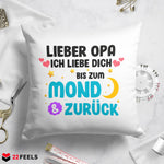 22Feels® Opa Geschenk - Kissen mit Spruch (Weiss 40x40cm)-Kissen Weiss 40x40-22Feels