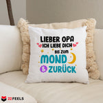 22Feels® Opa Geschenk - Kissen mit Spruch (Weiss 40x40cm)-Kissen Weiss 40x40-22Feels