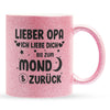 22Feels® Opa Geschenk - Glitzertasse mit Spruch (Pink, 320ml)-Glitzertasse Pink 320ml-22Feels