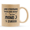 22Feels® Stiefmama Geschenk - Glitzertasse mit Spruch (Gold, 320ml)-Glitzertasse Gold 320ml-22Feels