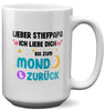 22Feels® Stiefvater Geschenk - XL Tasse mit Spruch (Weiss, 440ml)-Weisse XL Tasse 440ml-22Feels