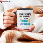 22Feels® Stiefvater Geschenk - Tasse mit Spruch (Weiss-Schwarz, 320ml)-TwoTone Tasse Weiss-Schwarz 320ml-22Feels