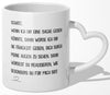 22Feels® Paar Geschenk zum Jahrestag, Hochzeitstag, Valentinstag etc. - Tasse mit Spruch (Herzhenkel, Weiss, 320ml)-Tasse Weiss Herzhenkel 320ml-22Feels