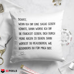 22Feels® Schatz Geschenk zum Jahrestag, Hochzeitstag, Valentinstag etc. - Kissen mit Spruch (Weiss 40x40cm)-Kissen Weiss 40x40-22Feels