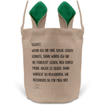 22Feels® Männer Frauen Osterkorb Ehefrau Ehemann Freund Freundin Ostern mit Henkel Ostergeschenk Tragetasche Ostern Deko Osternest Körbchen Hasenohren (Beige/Grün)-Ostern Tragetasche-22Feels