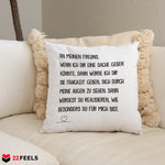 22Feels® Freund Geschenk zum Jahrestag, Valentinstag etc. - Kissen mit Spruch (Weiss 40x40cm)-Kissen Weiss 40x40-22Feels