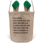 22Feels® Ehemann Osterkorb mit Henkel Ostergeschenk Tragetasche Ostern Deko Osternest Körbchen Hasenohren (Beige/Grün)-Ostern Tragetasche-22Feels