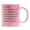 22Feels® Ehefrau Geschenk zum Hochzeitstag, Valentinstag etc. - Glitzertasse mit Spruch (Pink, 320ml)-Glitzertasse Pink 320ml-22Feels