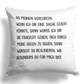 22Feels® Verlobter Geschenk - Kissen mit Spruch (Weiss 40x40cm)-Kissen Weiss 40x40-22Feels