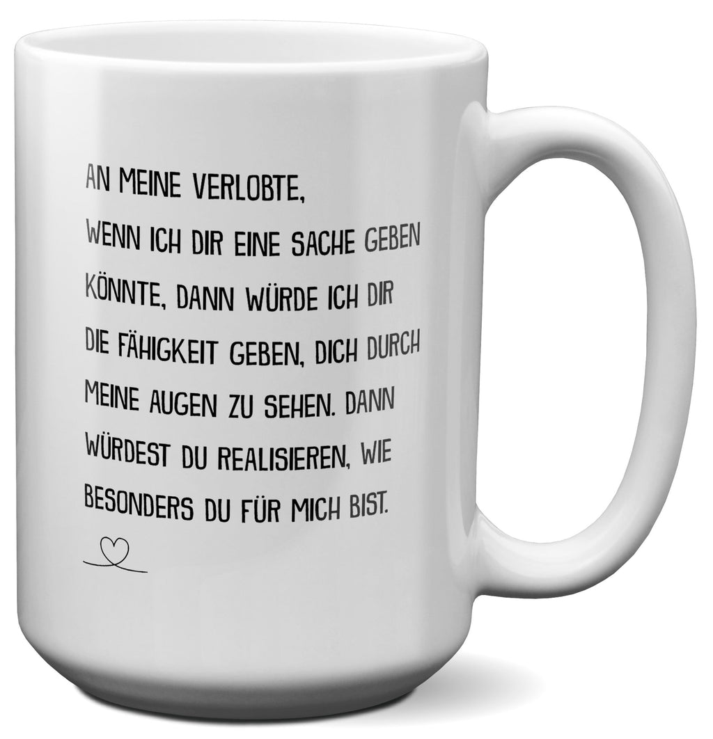 22Feels® Verlobte Geschenk - XL Tasse mit Spruch (Weiss, 440ml)-Weisse XL Tasse 440ml-22Feels