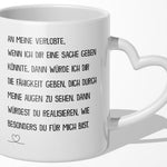 22Feels® Verlobter Geschenk - Tasse mit Spruch (Herzhenkel, Weiss, 320ml)-Tasse Weiss Herzhenkel 320ml-22Feels