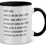 22Feels® Sohn Geschenk - Tasse mit Spruch (Weiss-Schwarz, 320ml)-TwoTone Tasse Weiss-Schwarz 320ml-22Feels