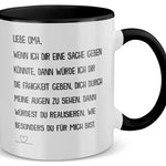22Feels® Oma Geschenk - Tasse mit Spruch (Weiss-Schwarz, 320ml)-TwoTone Tasse Weiss-Schwarz 320ml-22Feels