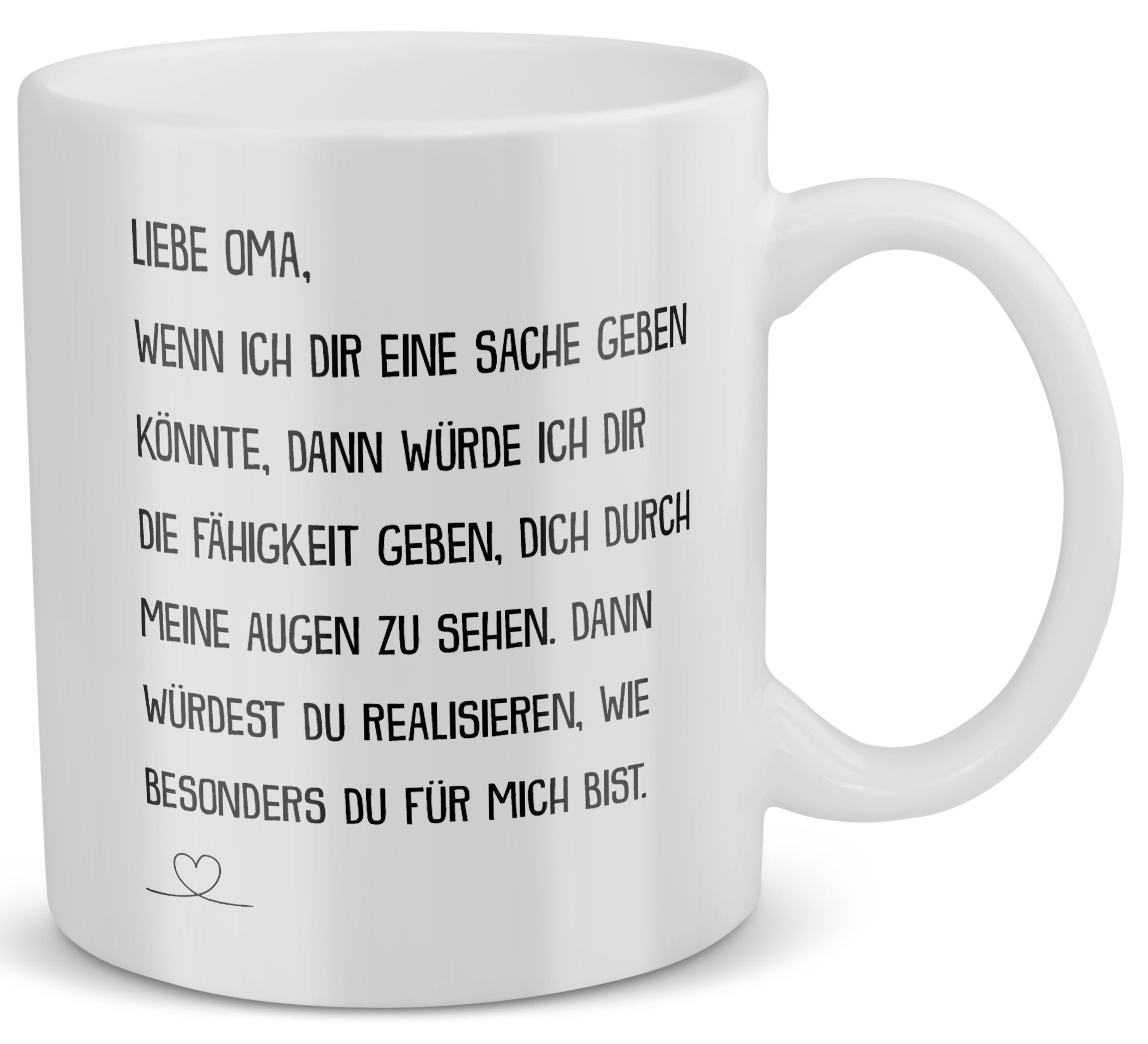 22Feels® Geschenk für Omas - Tasse mit Spruch: Wenn Ich Dir Eine Sache Geben Könnte (Weiss, 320ml)-Weisse Tasse 320ml-22Feels