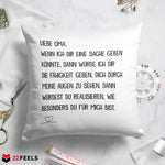 22Feels® Oma Geschenk - Kissen mit Spruch (Weiss 40x40cm)-Kissen Weiss 40x40-22Feels