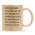 22Feels® Beste Freundin Geschenk - Glitzertasse mit Spruch: Wenn ich dir eine Sache geben könnte (Gold, 320ml)-Glitzertasse Gold 320ml-22Feels