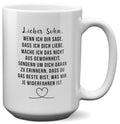 22Feels® Sohn Geschenk - XL Tasse mit Spruch (Weiss, 440ml)-Weisse XL Tasse 440ml-22Feels