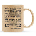 22Feels® Schwiegermutter Geschenk von Schwiegersohn bzw. Bräutigam - Glitzertasse mit Spruch (Gold, 320ml)-Glitzertasse Gold 320ml-22Feels