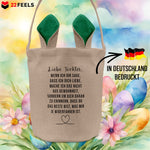 22Feels® Tochter Kinder Osterkorb mit Henkel Ostergeschenk Tragetasche Ostern Deko Osternest Körbchen Hasenohren (Beige/Grün)-Ostern Tragetasche-22Feels