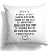 22Feels® Schatz Geschenk zum Jahrestag, Hochzeitstag, Valentinstag etc. - Kissen mit Spruch (Weiss 40x40cm)-Kissen Weiss 40x40-22Feels