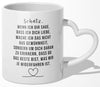 22Feels® Paar Geschenk zum Jahrestag, Hochzeitstag, Valentinstag etc. - Tasse mit Spruch (Herzhenkel, Weiss, 320ml)-Tasse Weiss Herzhenkel 320ml-22Feels