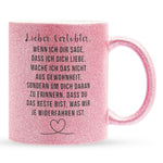 22Feels® Verlobter Geschenk - Glitzertasse mit Spruch (Pink, 320ml)-Glitzertasse Pink 320ml-22Feels